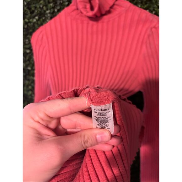 Sundance Legends Turtleneck Sweater Petite Large Pink - Picture 3 of 3